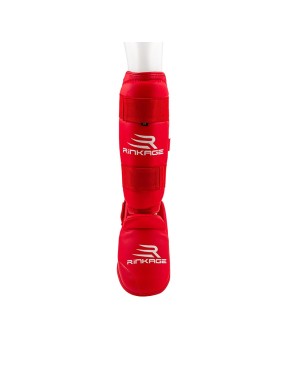 Protège tibia-pied Karaté  GERI Rouge