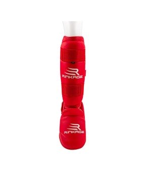 Protège tibia-pied Karaté  GERI Rouge