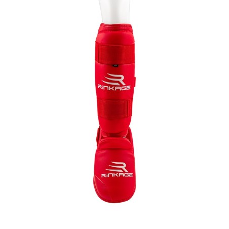 Protège tibia-pied Karaté  GERI Rouge