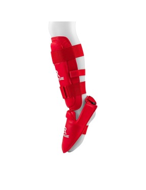 Protège tibia-pied Karaté  GERI Rouge