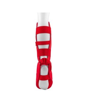 Protège tibia-pied Karaté  GERI Rouge